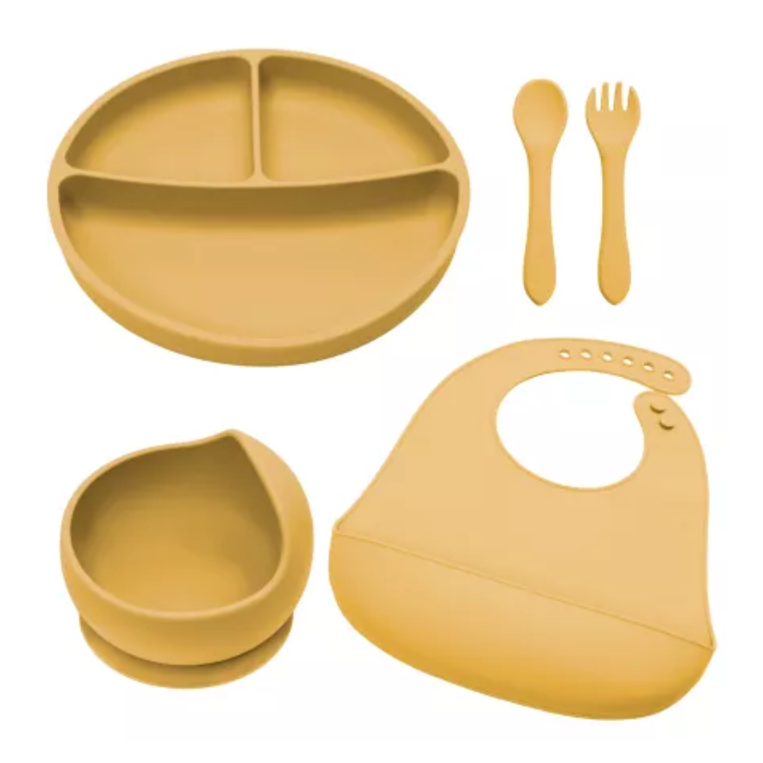 Set diversificare din silicon Classic, 6 luni+, Honey, Appekids