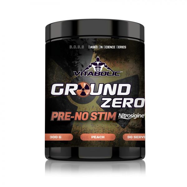 Ground Zero No-Stim Nitrosigine Peach, 300g, Vitabolic