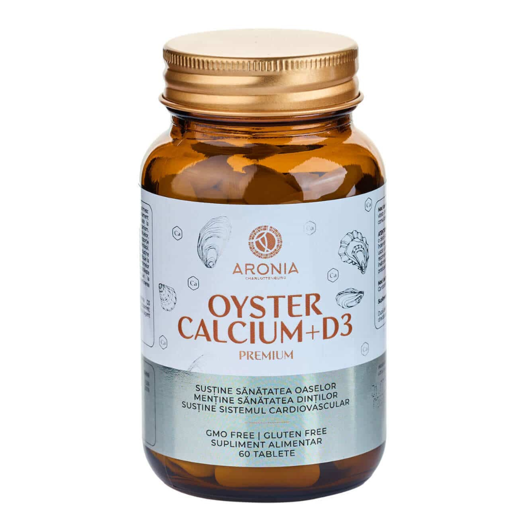 Calciu si vitamina D3, Premium Oyster, 60 tablete, Aronia Charlottenburg