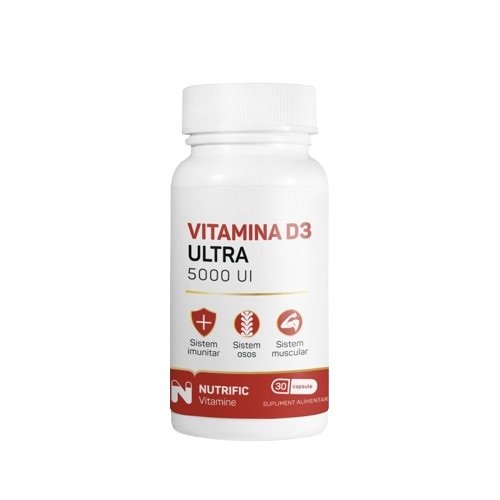 Vitamina D3 Ultra 5000IU, 30 capsule, Nutrific