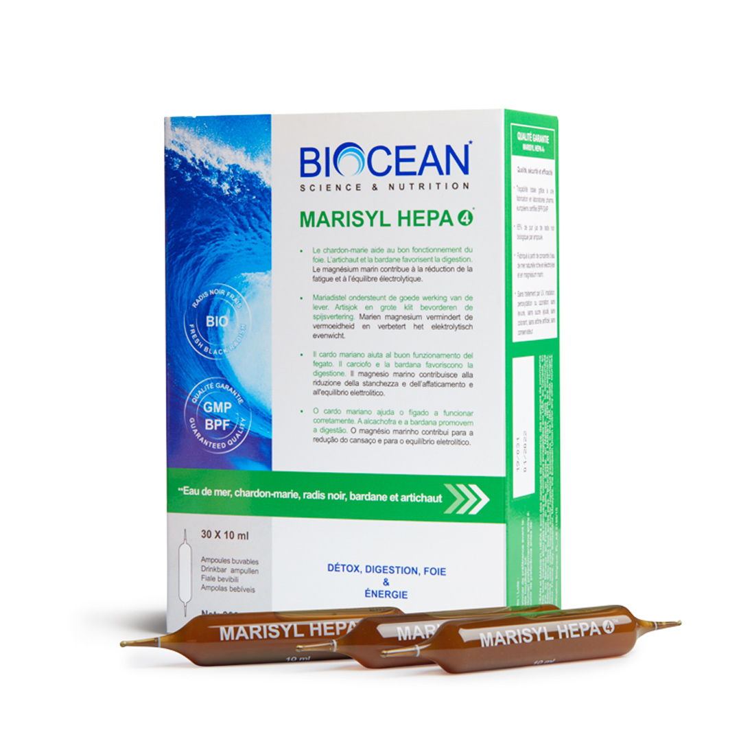 Plasma marina cu plante medicinale Marisyl Hepa 4®, 30x10ml, Biocean