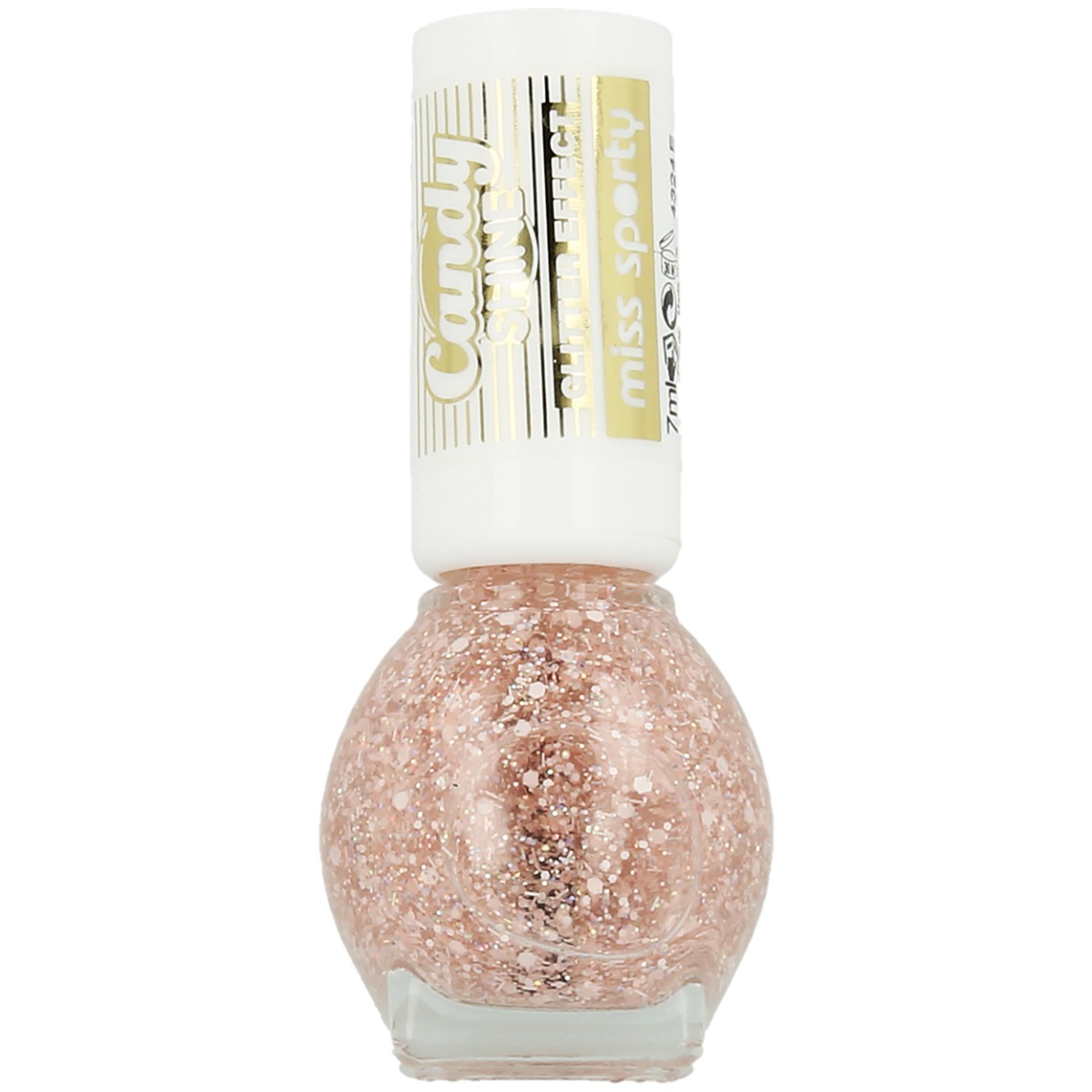 Lac de unghii Candy Shine Glitter Effect 002, 7ml, Miss Sporty