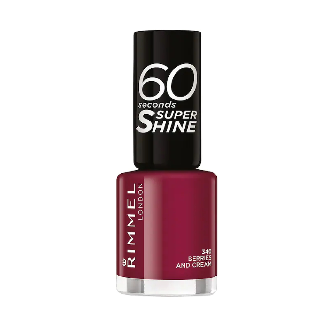 Lac de unghii 60 Seconds Super Shine 340 Berries and Cream, 8ml, Rimmel London