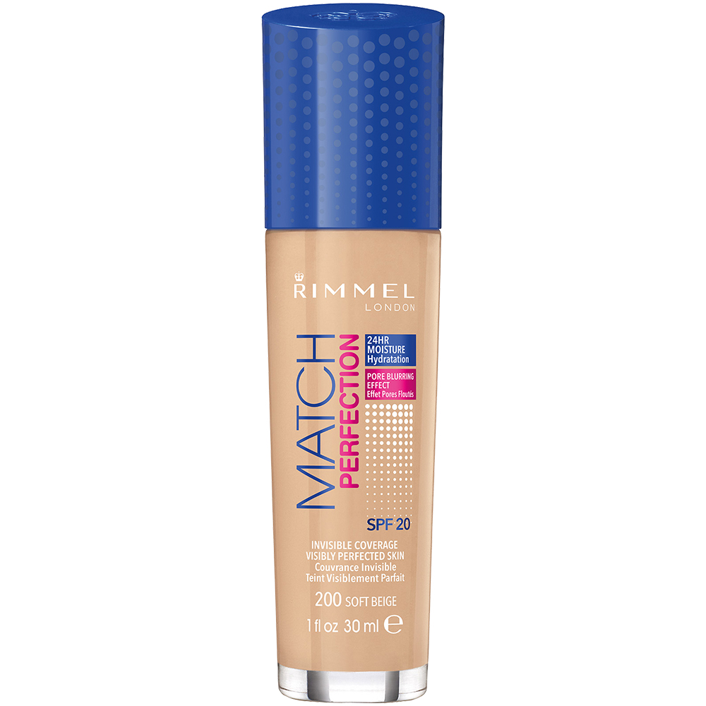 Fond de ten Match Perfection 200 Soft Beige, 30ml, Rimmel London