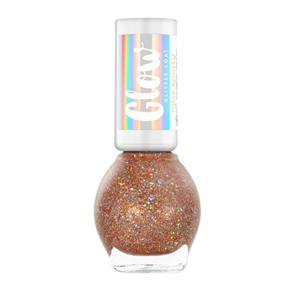 Lac de unghii Glow Glitter 040 Golden Warmth, 7ml, Miss Sporty