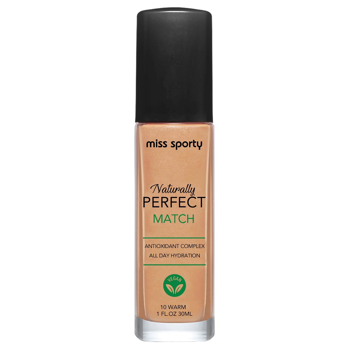 Fond de ten Naturally Perfect Match 10 Warm, 30ml, Miss Sporty