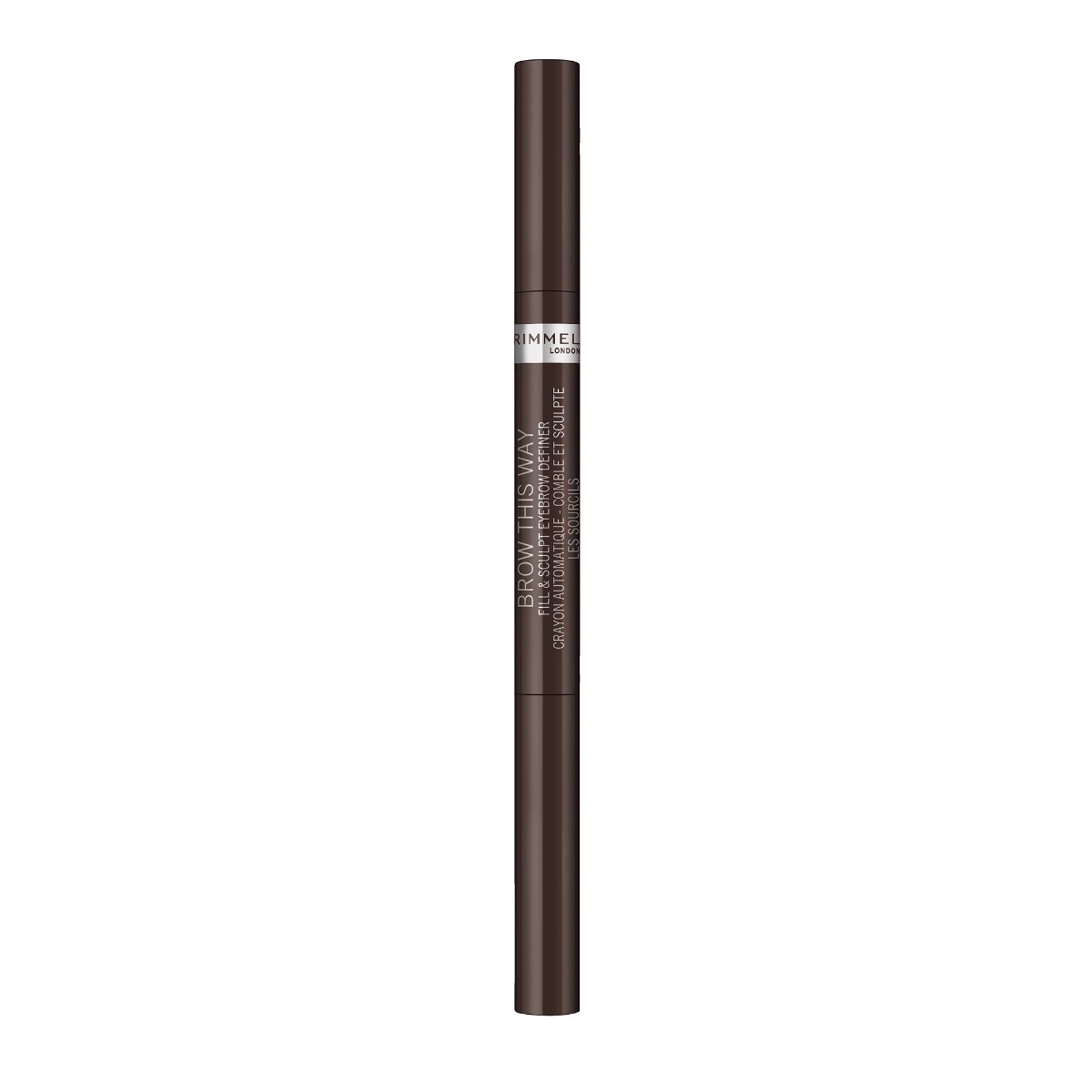 Creion pentru sprancene automatic Brow This Way 2-in-1 003 Dark, 0.25g, Rimmel London