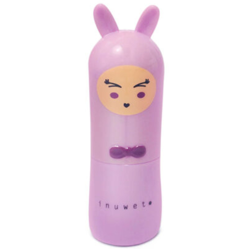 Balsam de buze cu parfum de bezea Bunny Delice Mauve, 3.5g, Inuwet