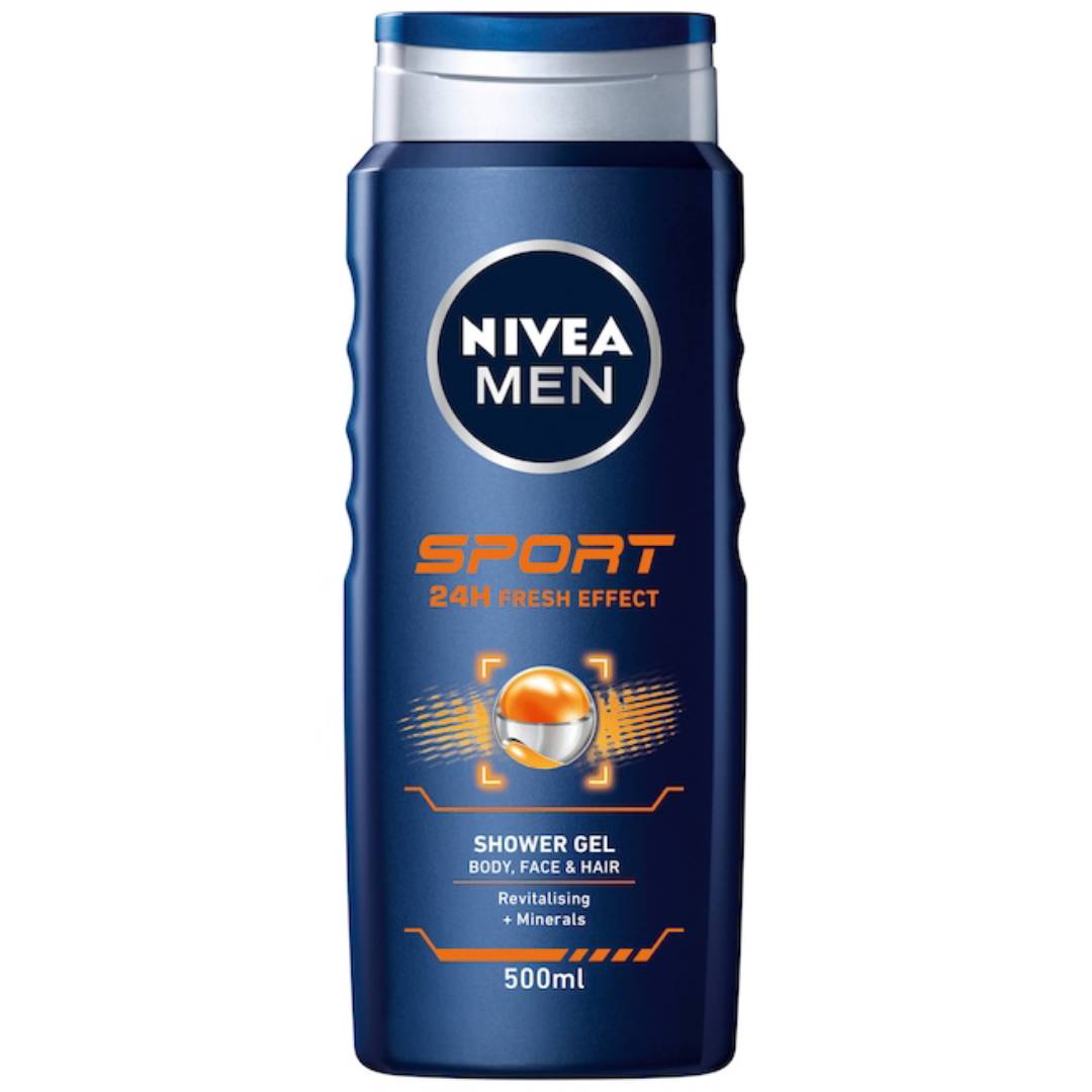 Gel de dus pentru barbati Sport, 500ml, Nivea