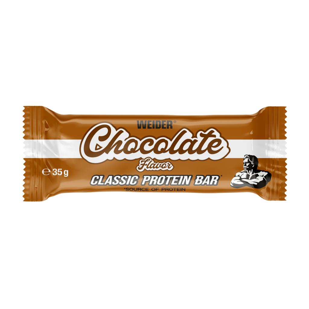 Baton proteic cu aroma de Ciocolata Classic Bar, 35g, Weider