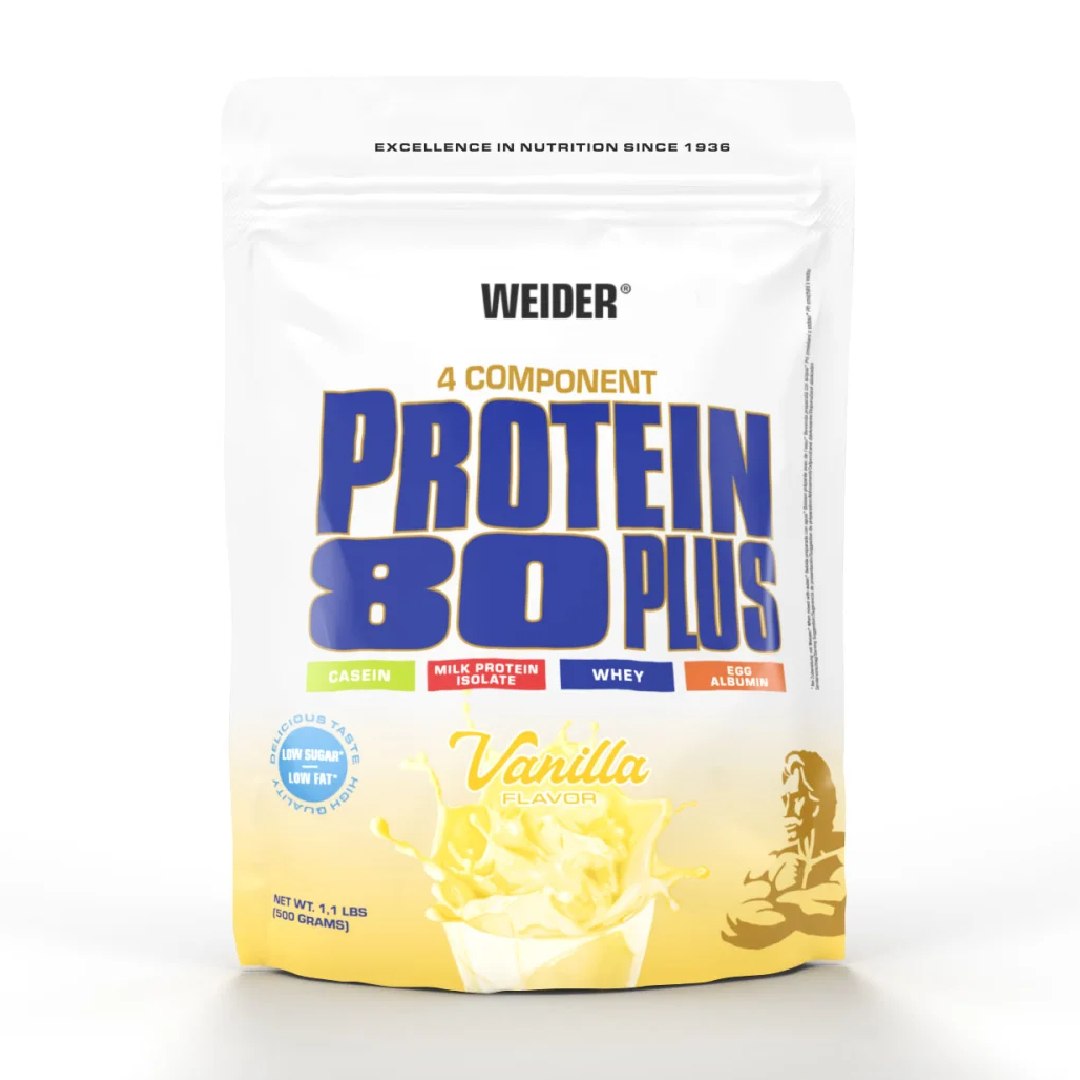 Pudra proteica cu aroma de Vanilla Protein 80+, 500g, Weider