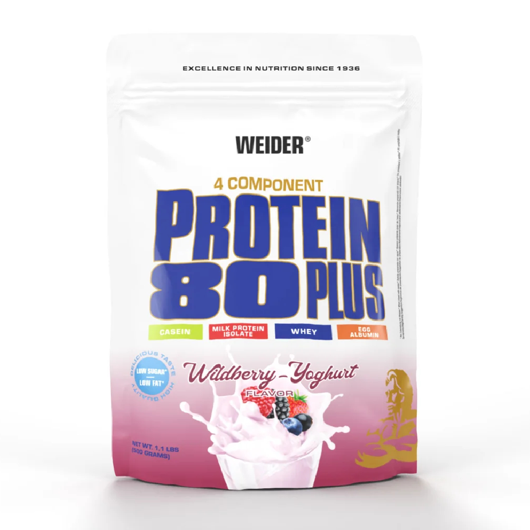 Pudra proteica cu aroma de Wildberry-Yoghurt Protein 80+, 500g, Weider