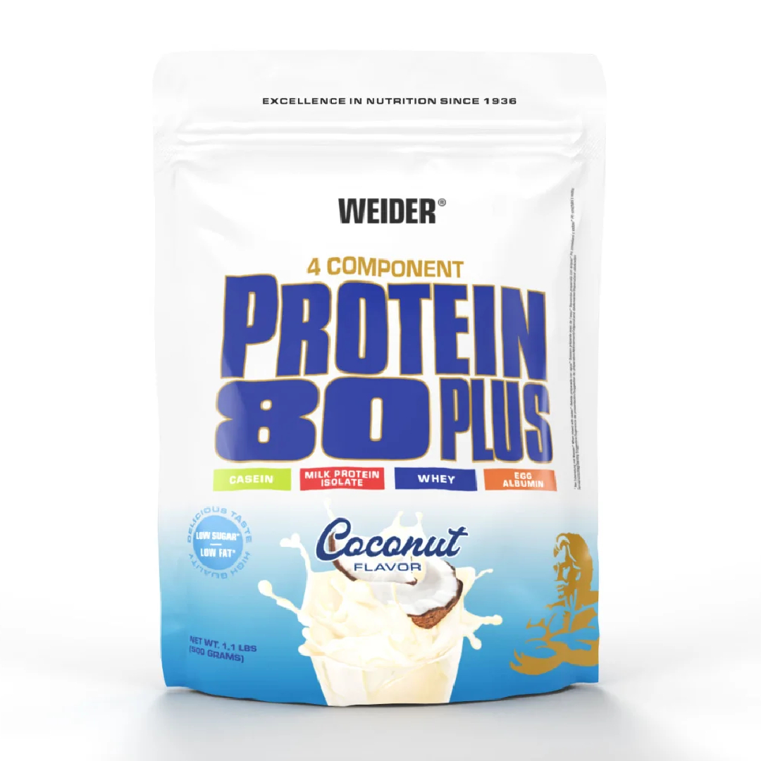 Pudra proteica cu aroma de Coconut Protein 80+, 500g, Weider