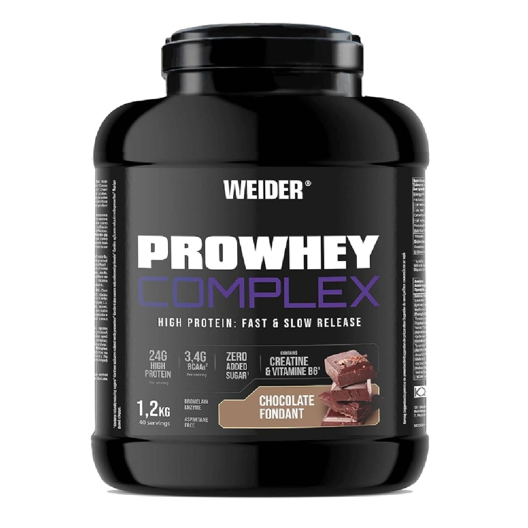 Pudra proteica Pro Whey Complex cu aroma de Chocolate Fondant, 1.2kg, Weider