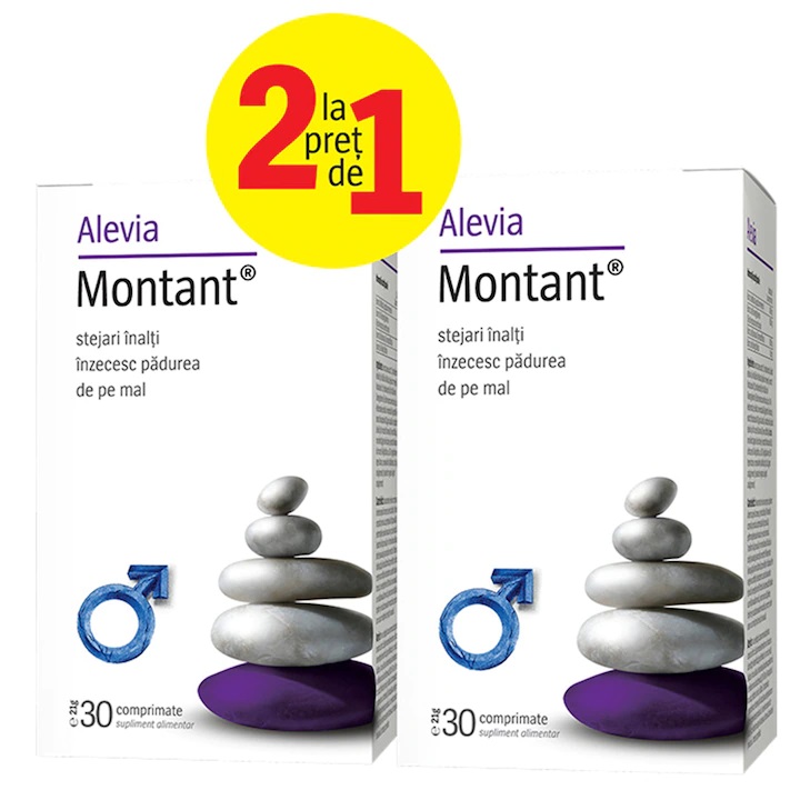 Pachet Montant +1 Gratuit, 2 x 30 comprimate, Alevia