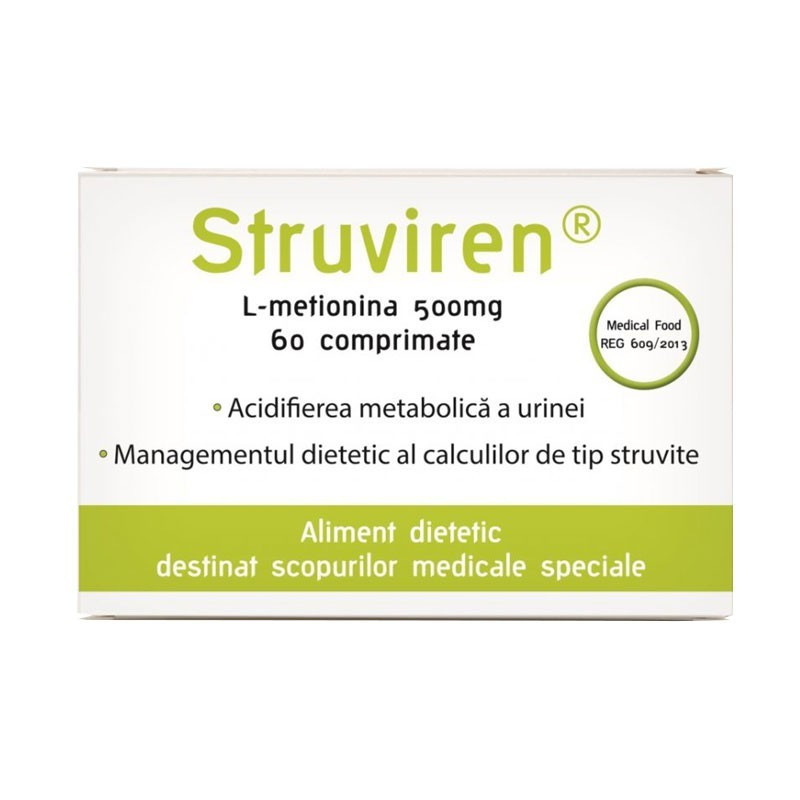 Struviren L-metionina 500 mg 60 comprimate