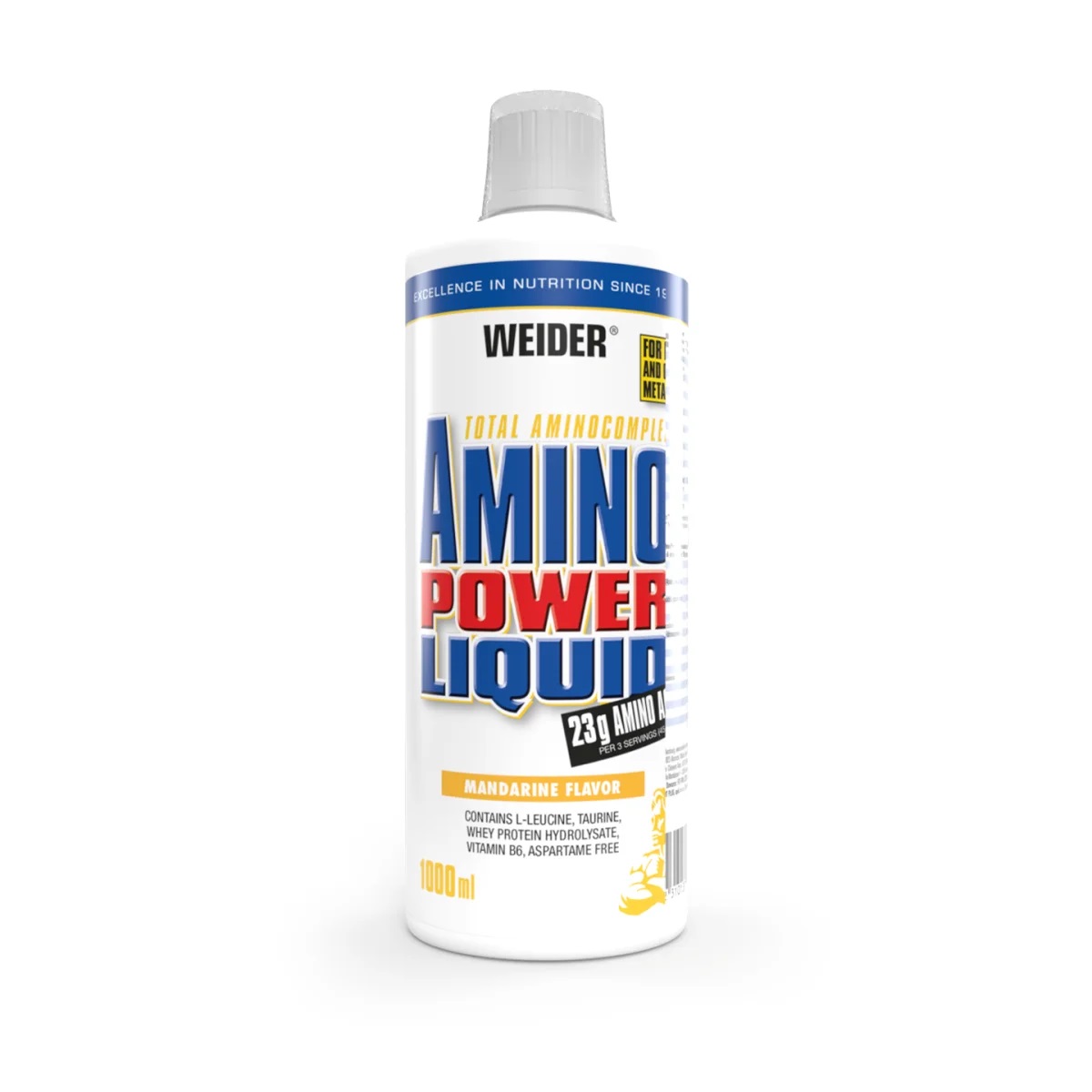 Aminoacizi lichizi cu aroma de mandarine Amino Power Liquid, 1000ml, Weider