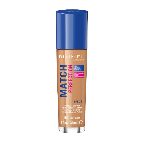 Fond de ten Match Perfection 102 Light Nude, 30ml, Rimmel London