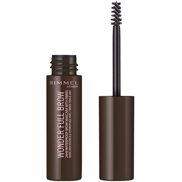 Mascara pentru sprancene Wonder'Full Brow 24H Waterproof 003 Dark, 4.5ml, Rimmel London