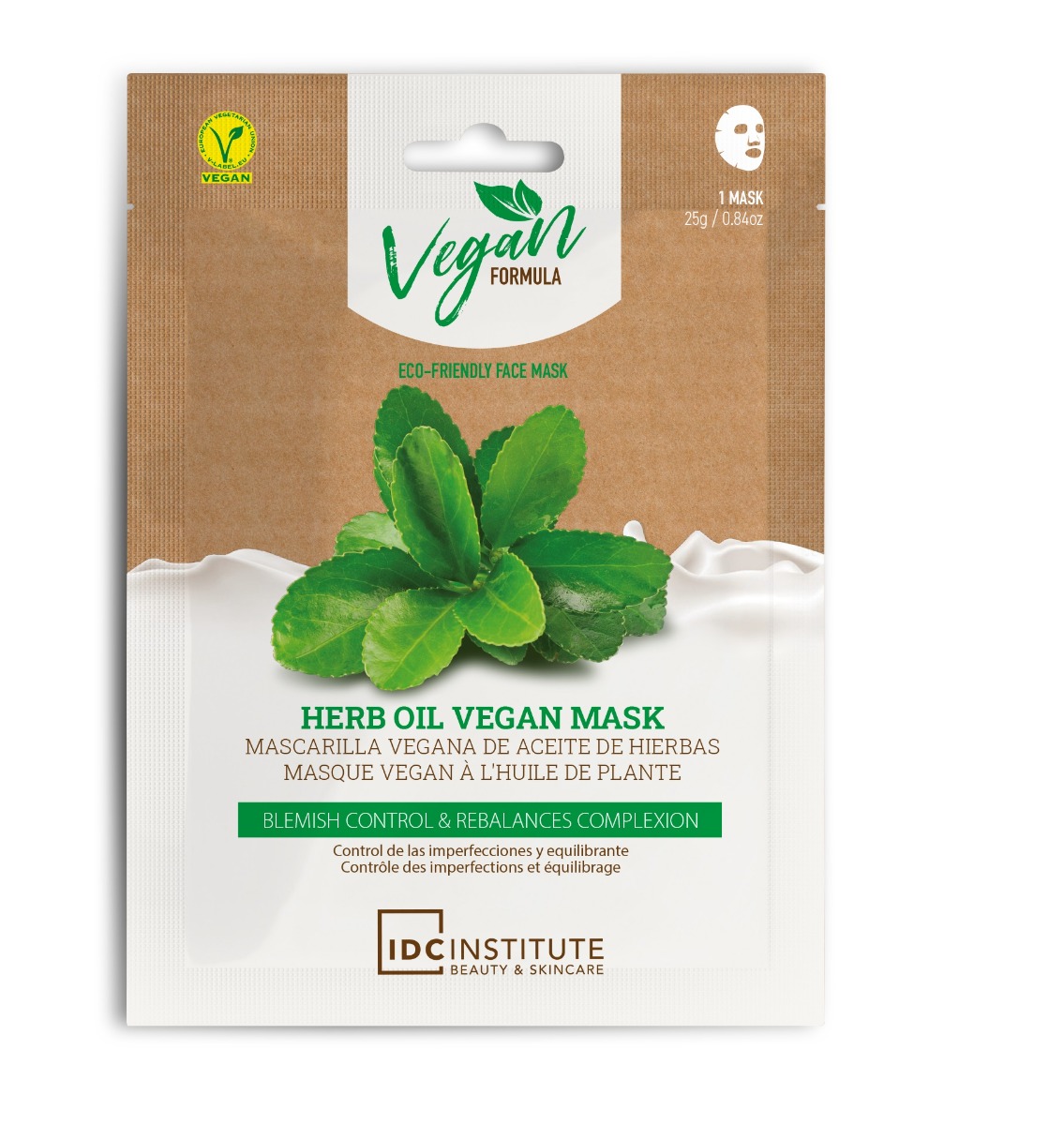 Masca servetel vegana cu herba, 25g, IDC Institute