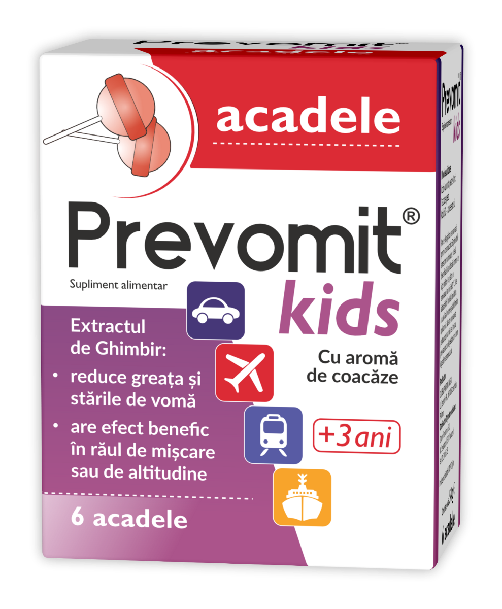 Prevomit kids acadele cu aroma de coacaze, 6 bucati, Zdrovit