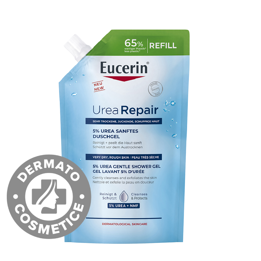 Rezerva gel de dus reparator cu 5% uree, 400ml, Eucerin