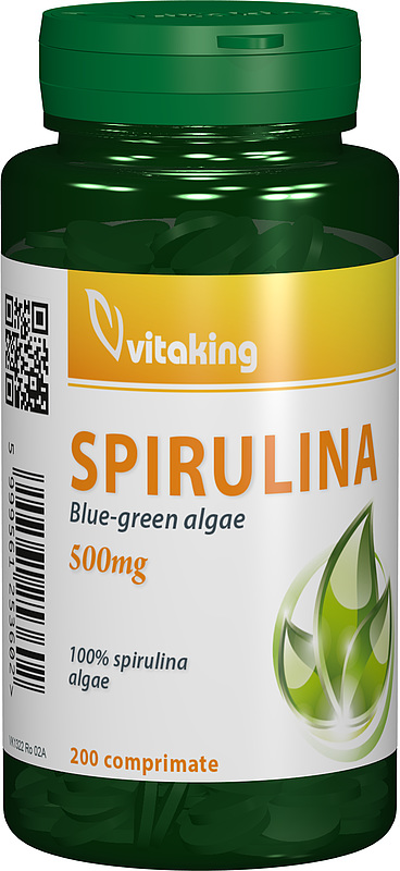 Spirulina 500mg, 200 comprimate, Vitaking