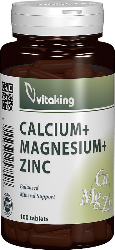 Calciu + Magneziu + Zinc, 100 comprimate, Vitaking