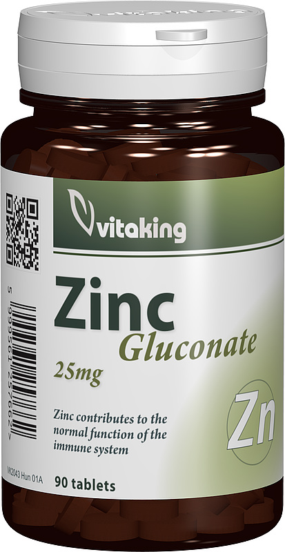 Gluconat de zinc 25mg, 90 comprimate, Vitaking