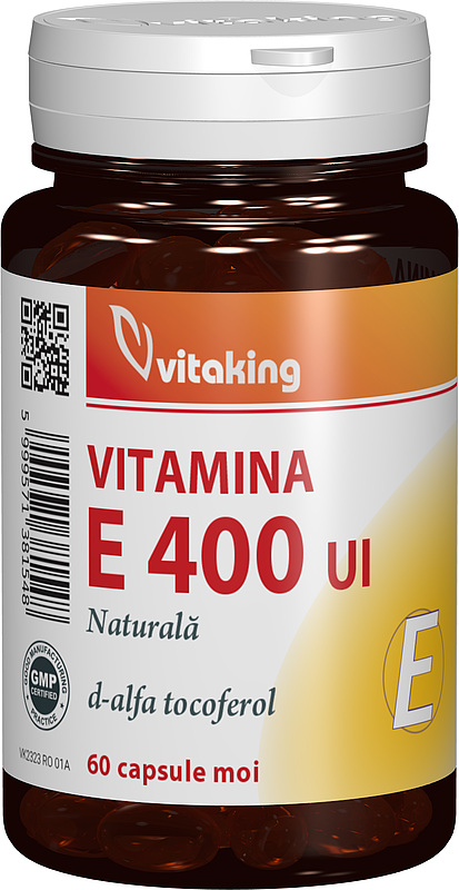 Vitamina E naturala 400UI, 60 capsule gelatinoase, Vitaking