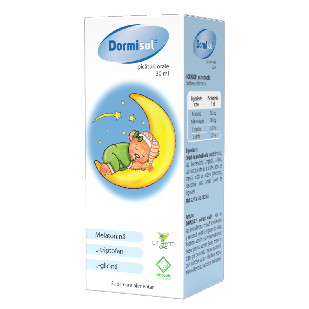 Picaturi orale Dormisol, 30ml, Dr. Phyto