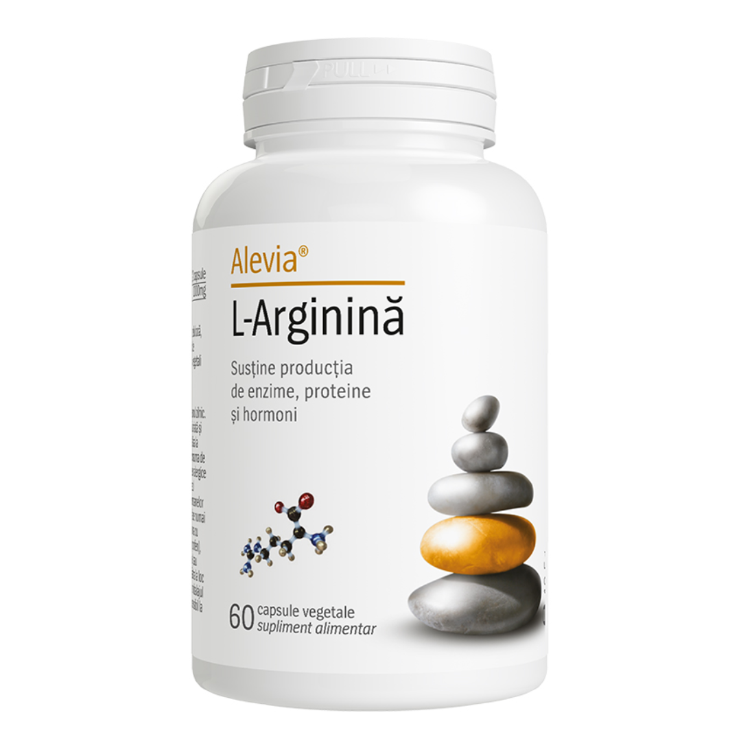 L-arginina, 60 capsule vegetale, Alevia