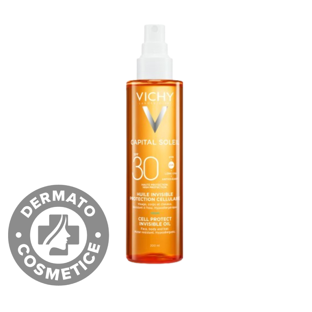 Ulei invizibil pentru protectie solara cu SPF 30 Cell Protect Capital Soleil, 200ml, Vichy