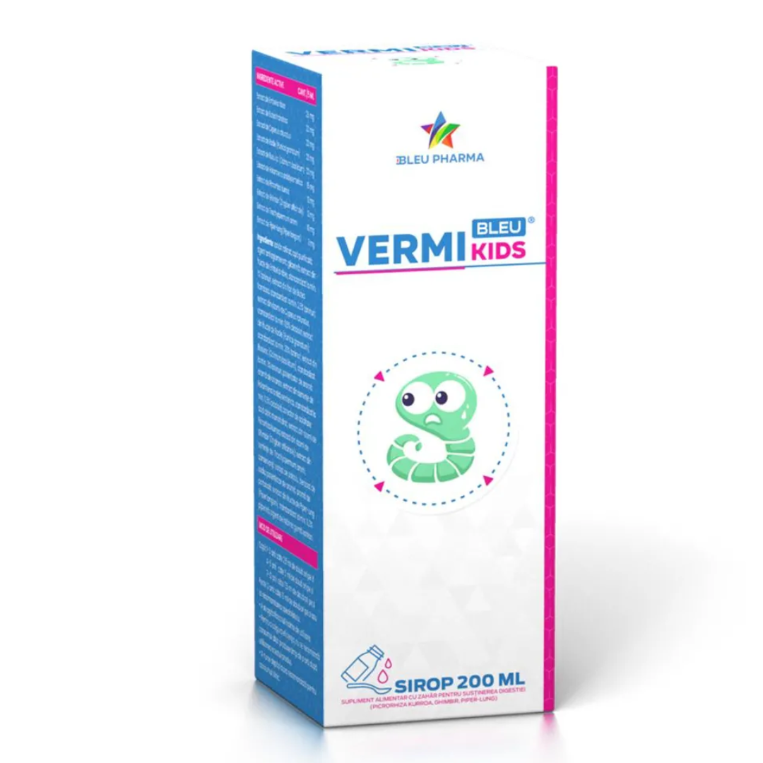 Sirop Vermi Kids Bleu, 200ml, Bleu Pharma