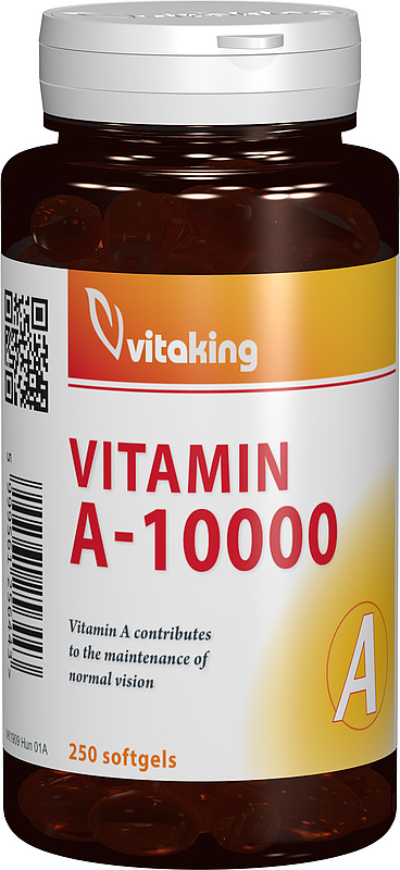 Vitamina A 10.000UI, 250 capsule gelatinoase, Vitaking