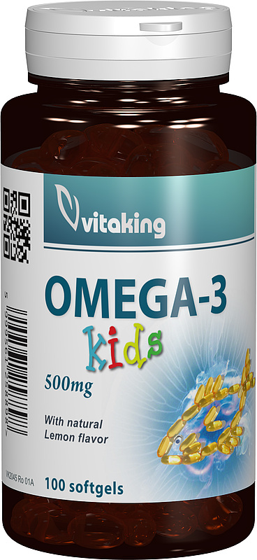 Omega 3 natural pentru copii, 100 capsule gelatinoase, Vitaking