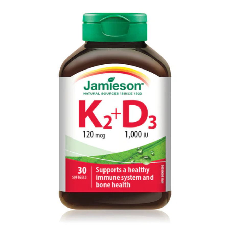 JAMIESON VITAMINA K2 120MCG+D3 1000UI X 30 CPS