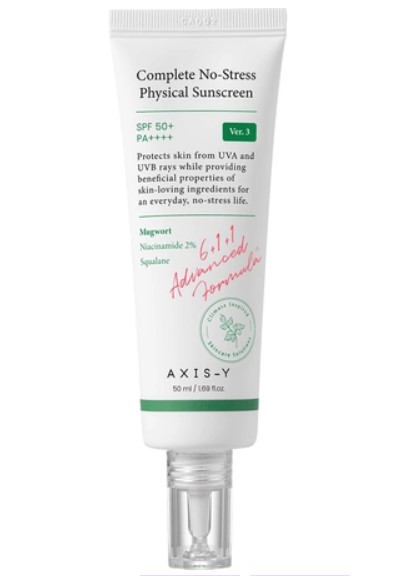 Crema de fata cu protectie solara SPF 50+ Complete No-Stress Physical, 50ml, Axis-Y