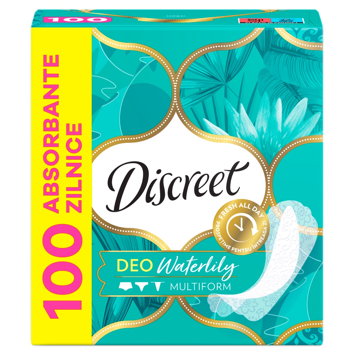 Absorbante zilnice Multiform Deo Waterlily, 100 bucati, Discreet
