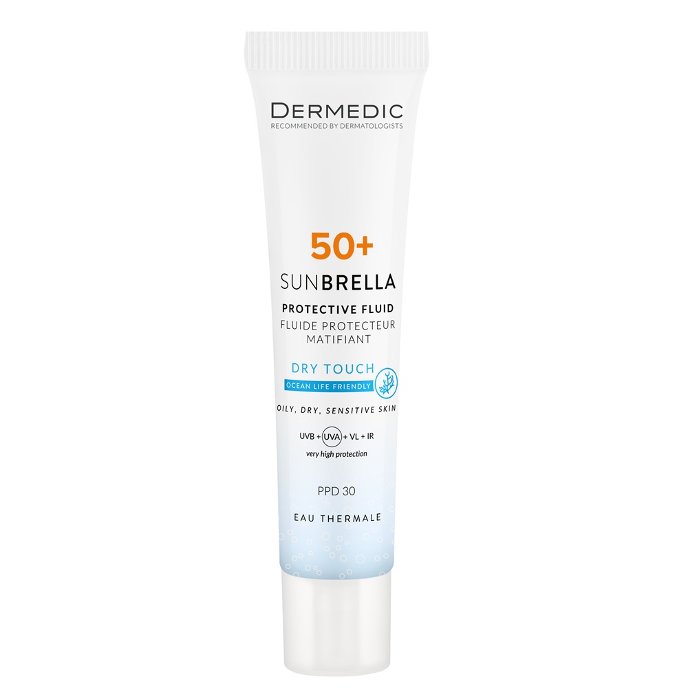Protectie solara cu SPF 50+ pentru fata matifianta Sunbrella, 40ml, Dermedic