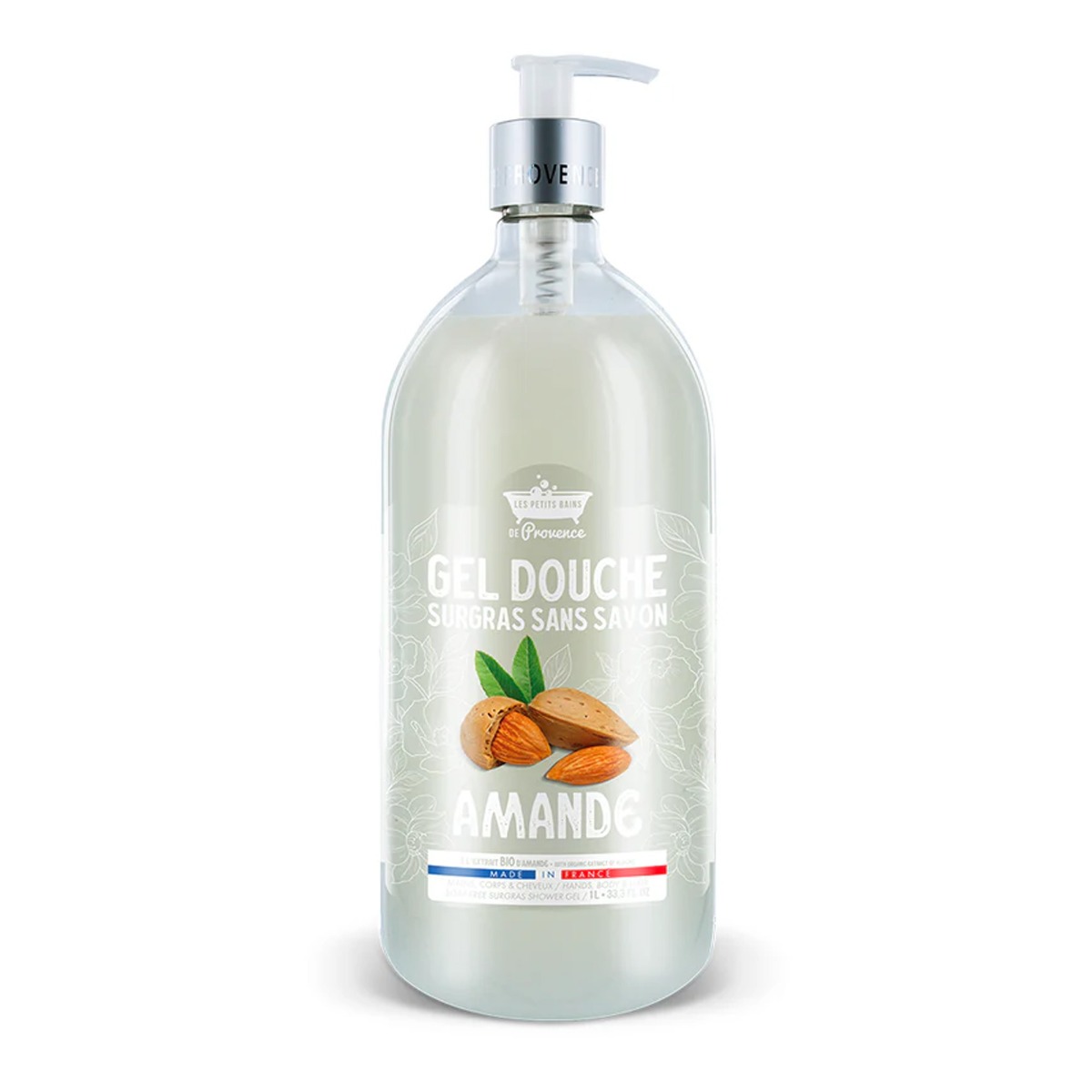 Gel de dus cu Migdale Surgras fara sapun, 1l, Les Petites Bains de Provence
