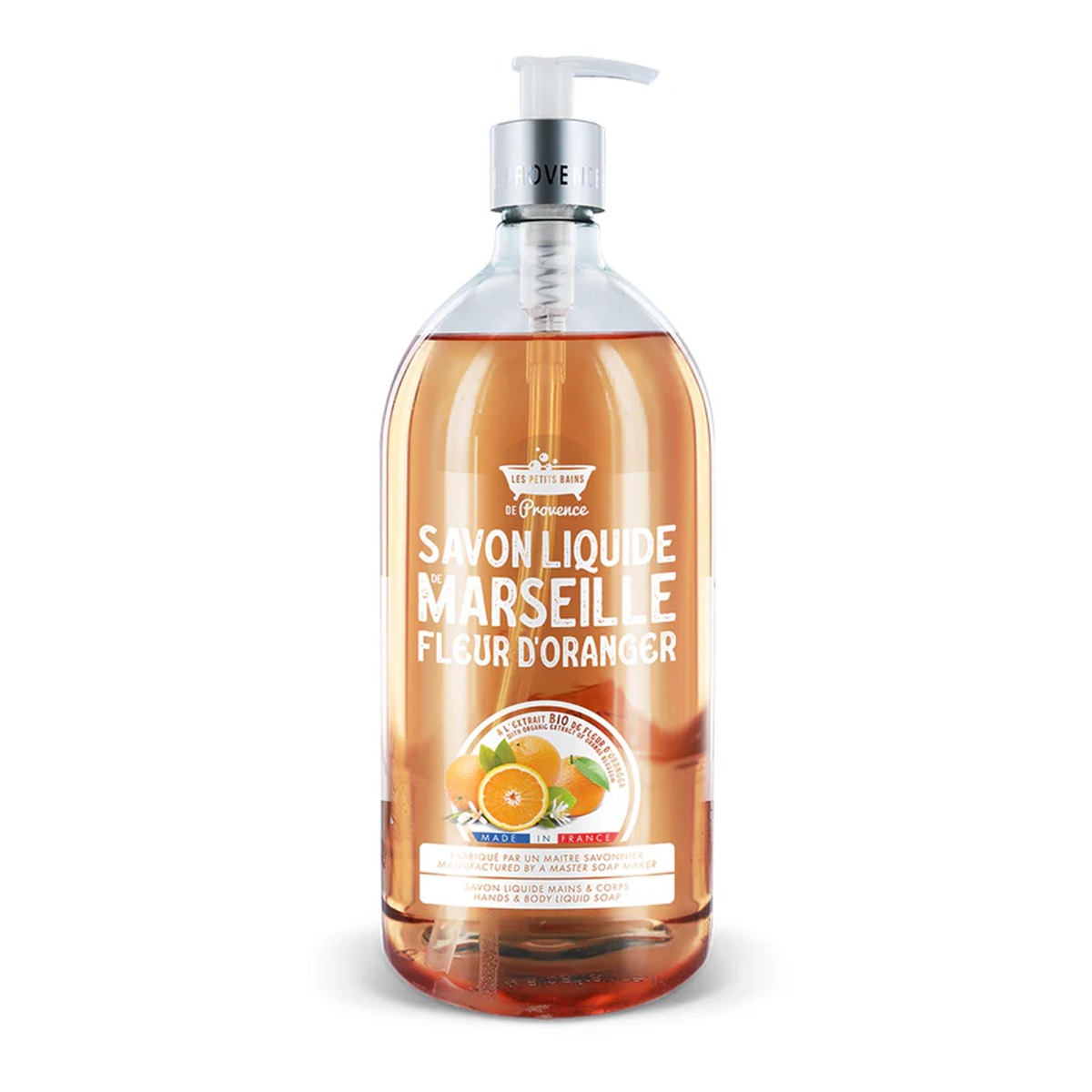 Sapun lichid de Marsilia cu Floare de portocal, 1l, Les Petites Bains de Provence