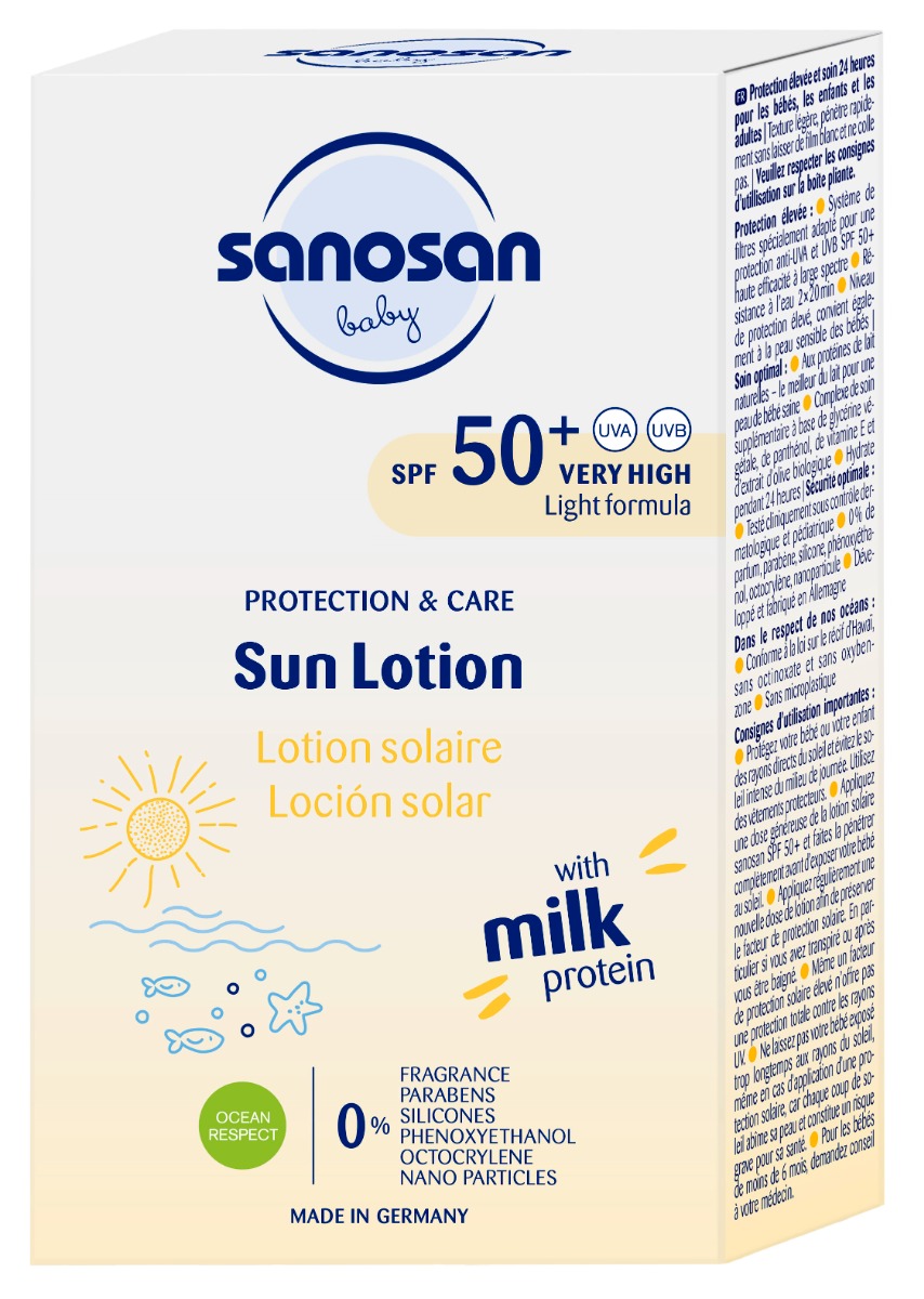 Lotiune protectie solara pentru copii SPF50+, 100ml, Sanosan