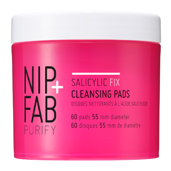 Dischete pentru curatarea fetei Salicylic Fix, 60 bucati, NIP+FAB