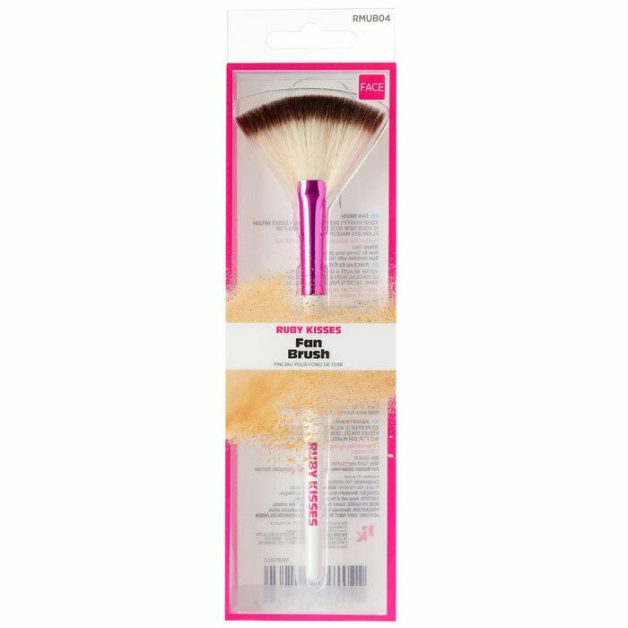 Pensula de machiaj Ruby Kisses Fan Brush, 1 bucata, Kiss