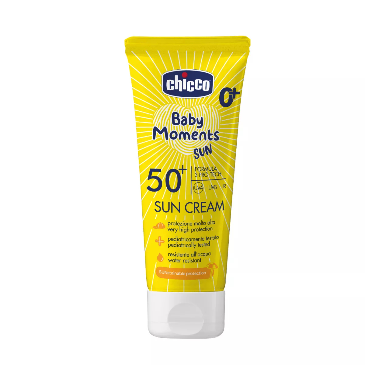 Crema cu protectie solara SPF 50+ Baby Moments 0 luni+, 75ml, Chicco