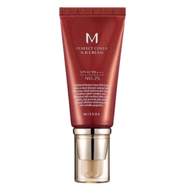 BB Cream M Perfect Cover SPF42/PA+++ Nuanta 25/Bej cald, 50ml, Missha