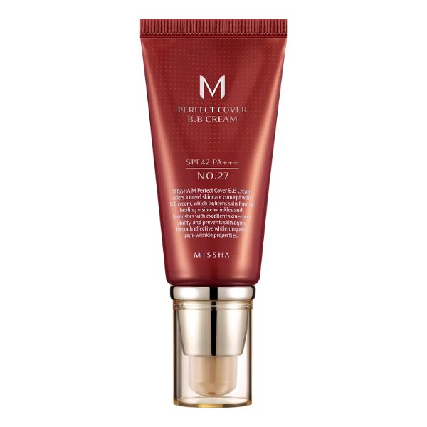 BB Cream M Perfect Cover SPF42/PA+++ Nuanta 27/Bej miere, 50ml, Missha